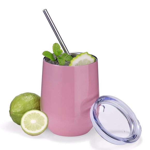 12 oz Wine Tumbler with Lid MultiColors - Picture 4 of 8